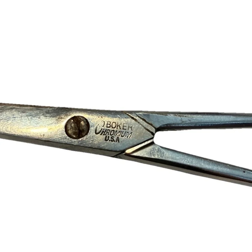 Vintage Boker Chromium Scissors Thinning Barber Cutting Thinning Hair 7.5